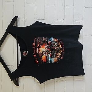 Harley-Davidson Black Tank Top with Red Graphic